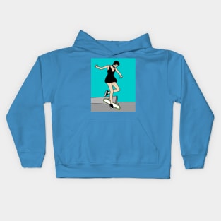 Retro Skateboarder Kids Hoodie